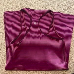 Pink + maroon LULULEMON racer back